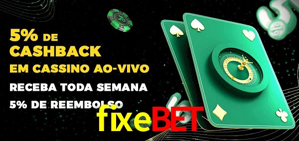 Promoções do cassino ao Vivo fixebet